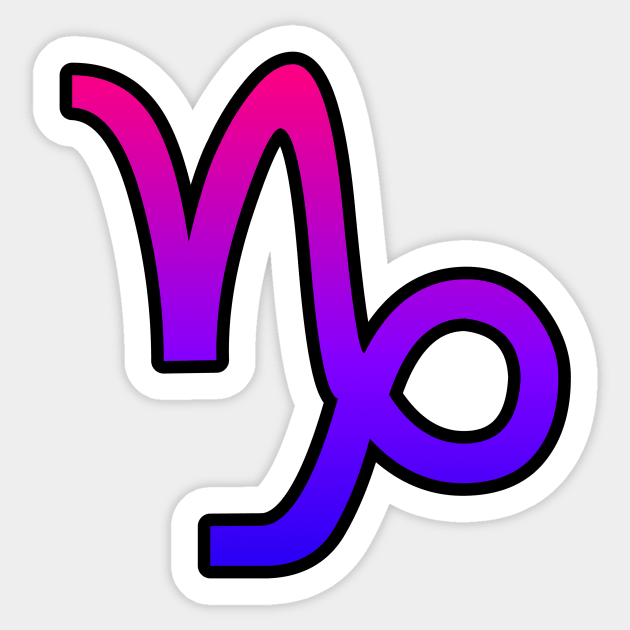 Capricorn Bi Pride Symbol Sticker by SillyStarlight